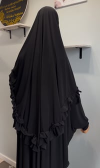 Image 3 of Ruffled overhead khimar set