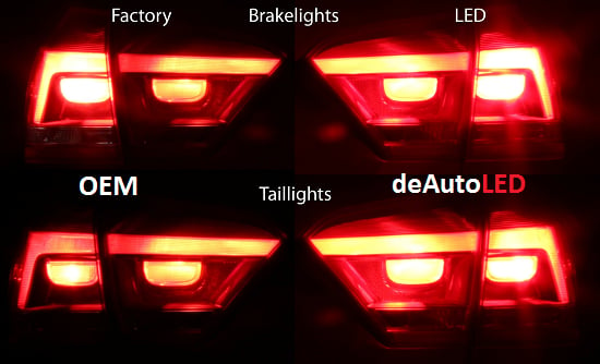 Complete Brake & Tail Kit - Vivid Red / Error Free LEDs fits: Passat B7 | deAutoLED