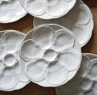 Image 4 of Lot de 10 assiettes à huîtres en porcelaine
