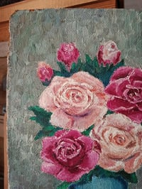 Image 2 of Peinture bouquet de roses roses 