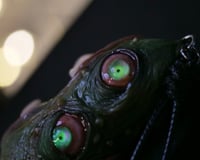 Image 3 of Mutant Pickle Pendant, big mouth, four eyes