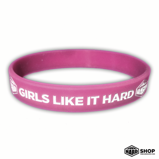Image of Wristband Pink & White - GIRLS LIKE IT HARD