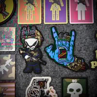 Image 2 of Blue Screaming Hand Patch