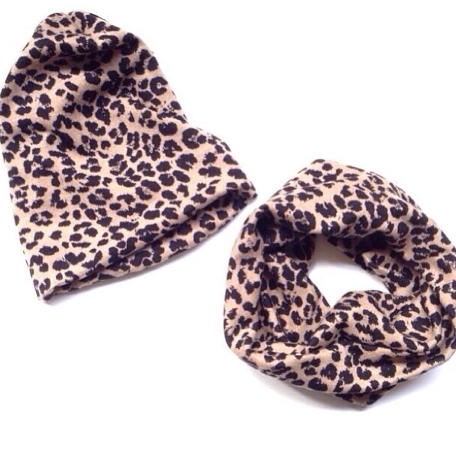 Image of HiBaby Leopard Snood and Leopard Beanie (sold separately)