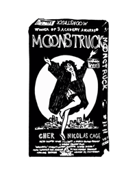 Image 1 of Moonstruck VHS tape drawing