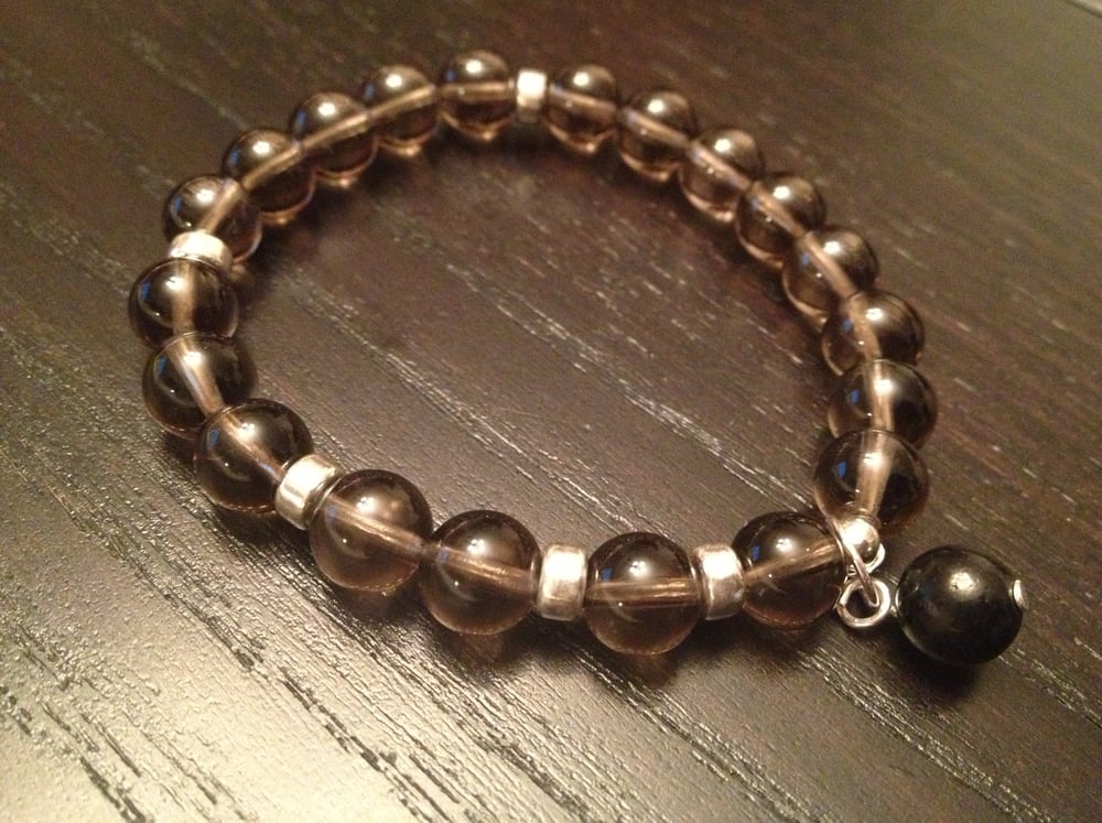 Image of Infinity Wrist Mala Smoky Quartz