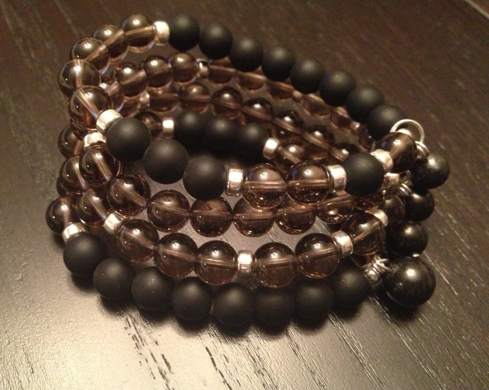 Image of Infinity Wrist Mala Smoky Quartz