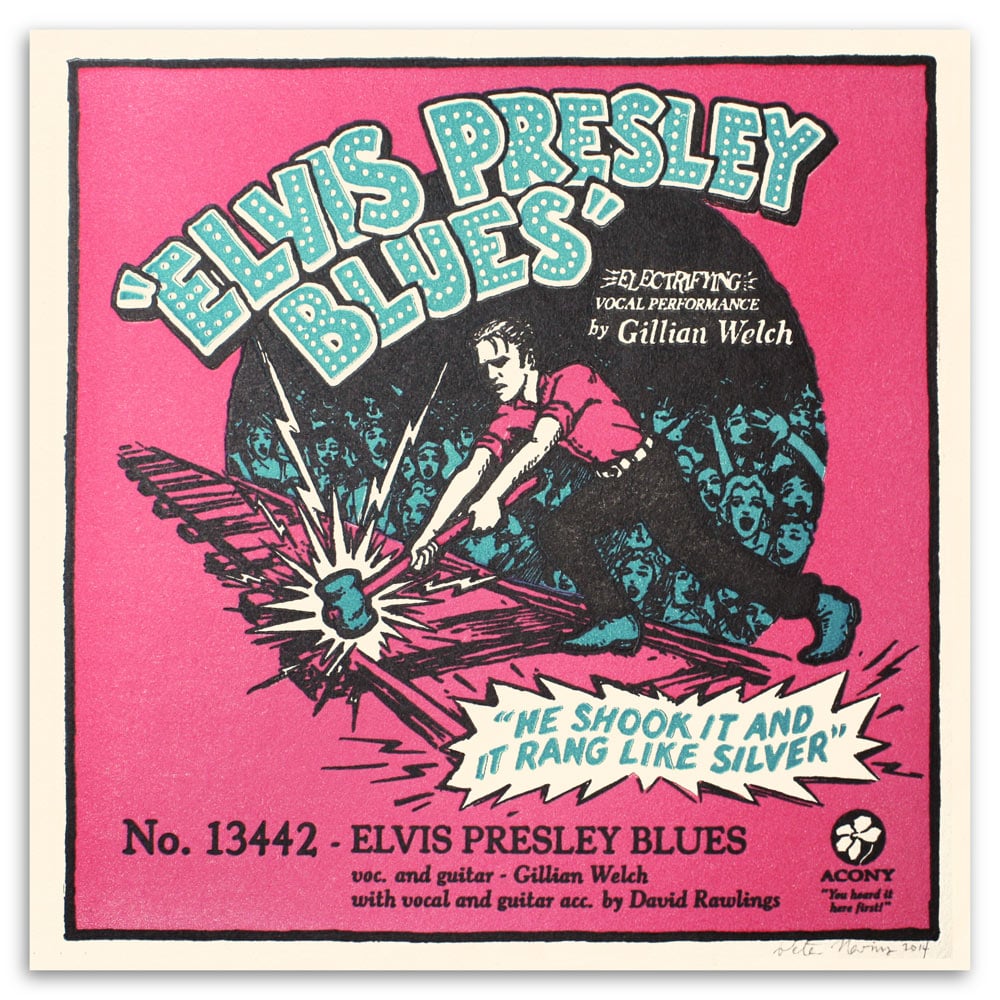 Elvis Presley Blues - Official Acony Gillian Welch Songprint