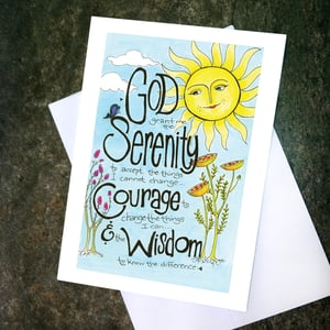 Image of Card "Serenity Prayer - Sun"