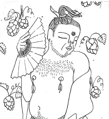 Image of Bottoms Up Baring Burlesque Colouring Book