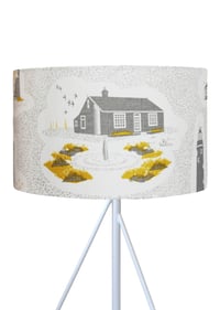 Image 2 of Dungeness Linen Lampshade - Concrete