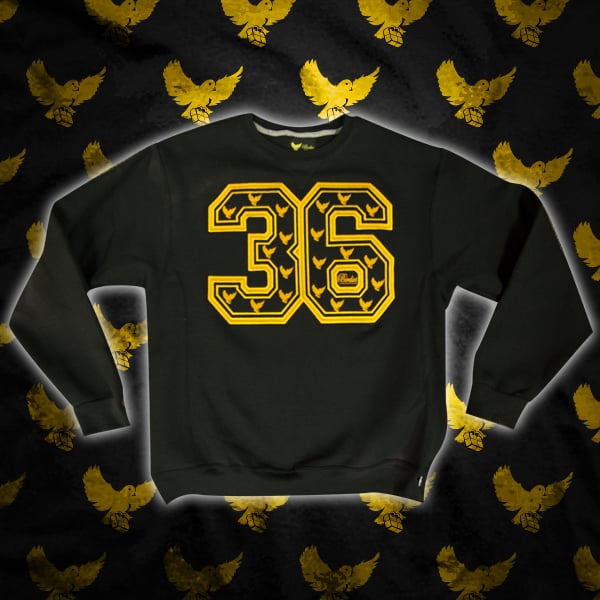 Image of Black/Gold 36 Crewneck Sweater
