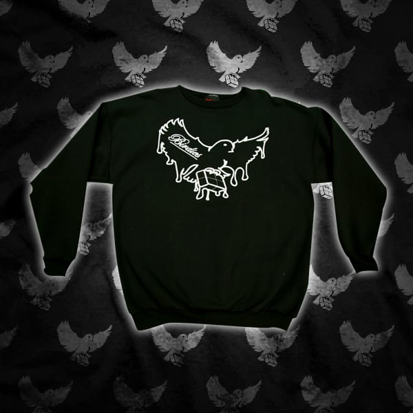 Image of Black/White Dripping Birdies Crewneck Sweater