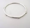 SOLID STERLING SILVER BUBBLE BAR BANGLE