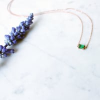 Image 1 of Mini Sparkling Emerald Necklace