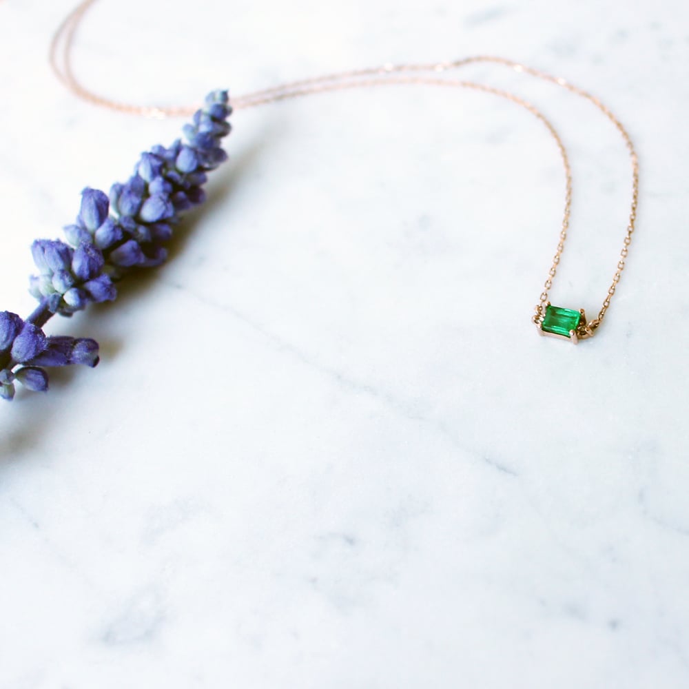 Image of Mini Sparkling Emerald Necklace