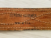 Image 4 of Vintage California silver buckle brown leather  belt 