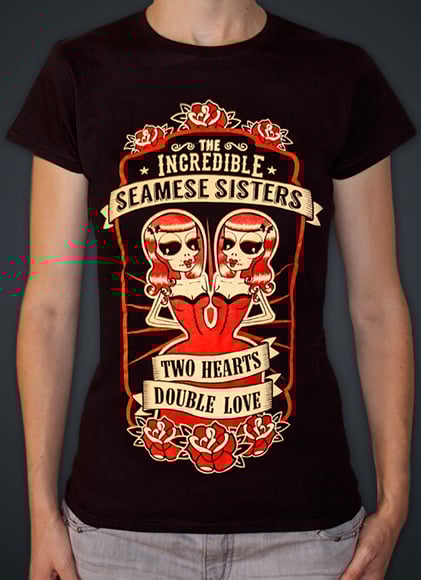 Image of Seamese Sisters Woman T-Shirt