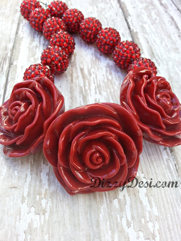 Image of Flower Glam Deep Red