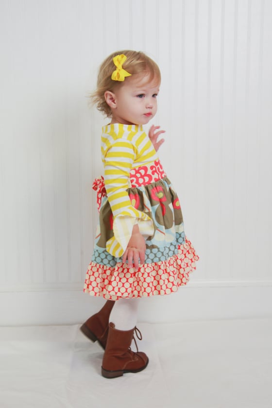Image of Cherry Blossom Dress with Ruffle Sleeve