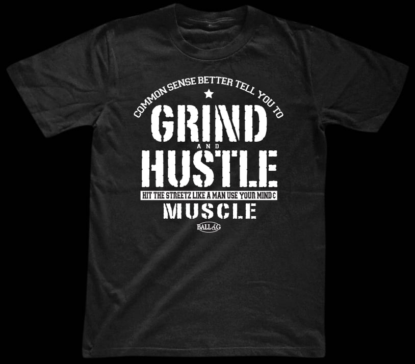 Grind & Hustle Tshirt / 8ball&mjg