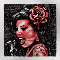AMY WINEHOUSE metallic RED/SILVER