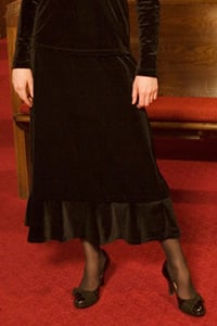 Velvet Flounce Skirt (110) Image 2