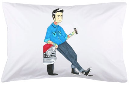 Image of Rockabilly Lou Pillowcase - White 