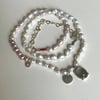 pearl and three charm necklace