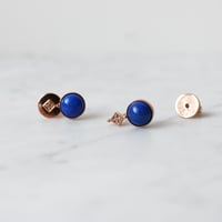 Image 3 of Art Deco Blue Lapis Earring