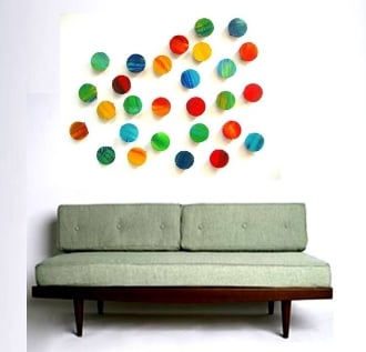 Image of 'LYRICAL CIRCLES' | Modern Wall Sculpture | Original Painting Abstract Circles | 3D Wood Wall Art 