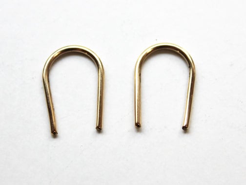 Image of Arc Earrings Short (yellow gold filled)