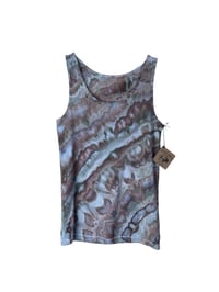 Image 2 of ♻️ UPCYCLED L Supima Cotton Blend Knit Tank in Stone Agate Ice Dye