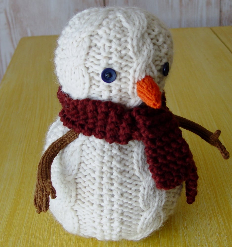 Image of Oatmeal The Snowman Knitting Pattern