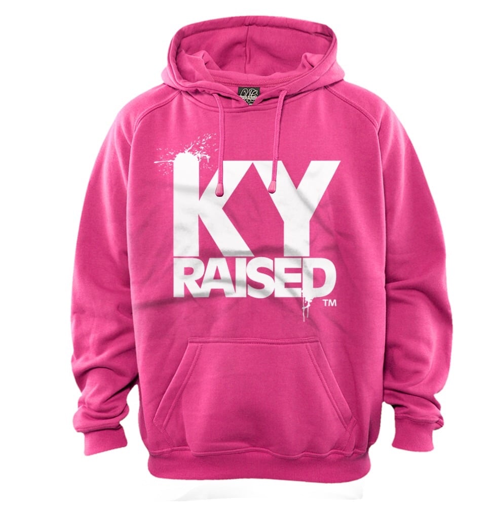 Ky Raised — KY Raised Pink / White Hooded Sweatshirt