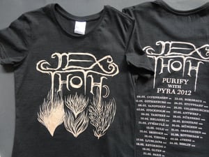 Image of Elementals Women's T w/ 2012 European tour dates on back