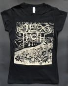 Image of Circles 7" design Women's T black