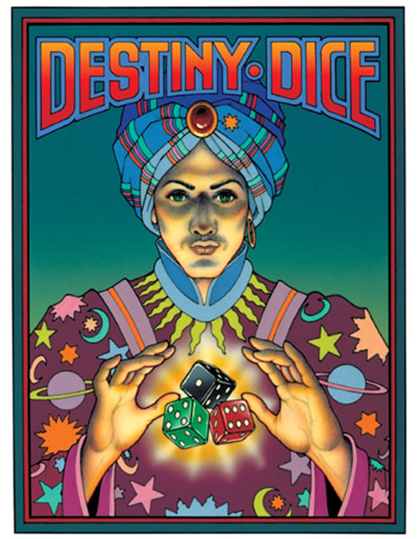 Image of "DESTINY DICE" FORTUNE TELLING GAME - FALL 1987