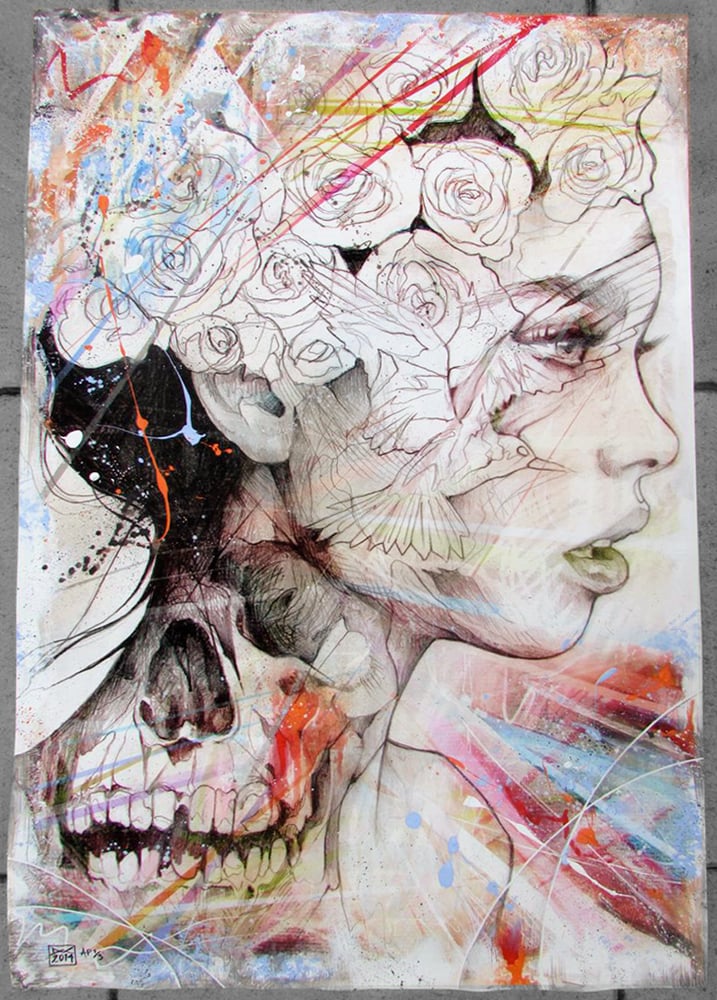 "Opposites Attract" Hand Embellished Limited Edition Print SOLD OUT