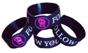 Image of Pink Skull Wristbands