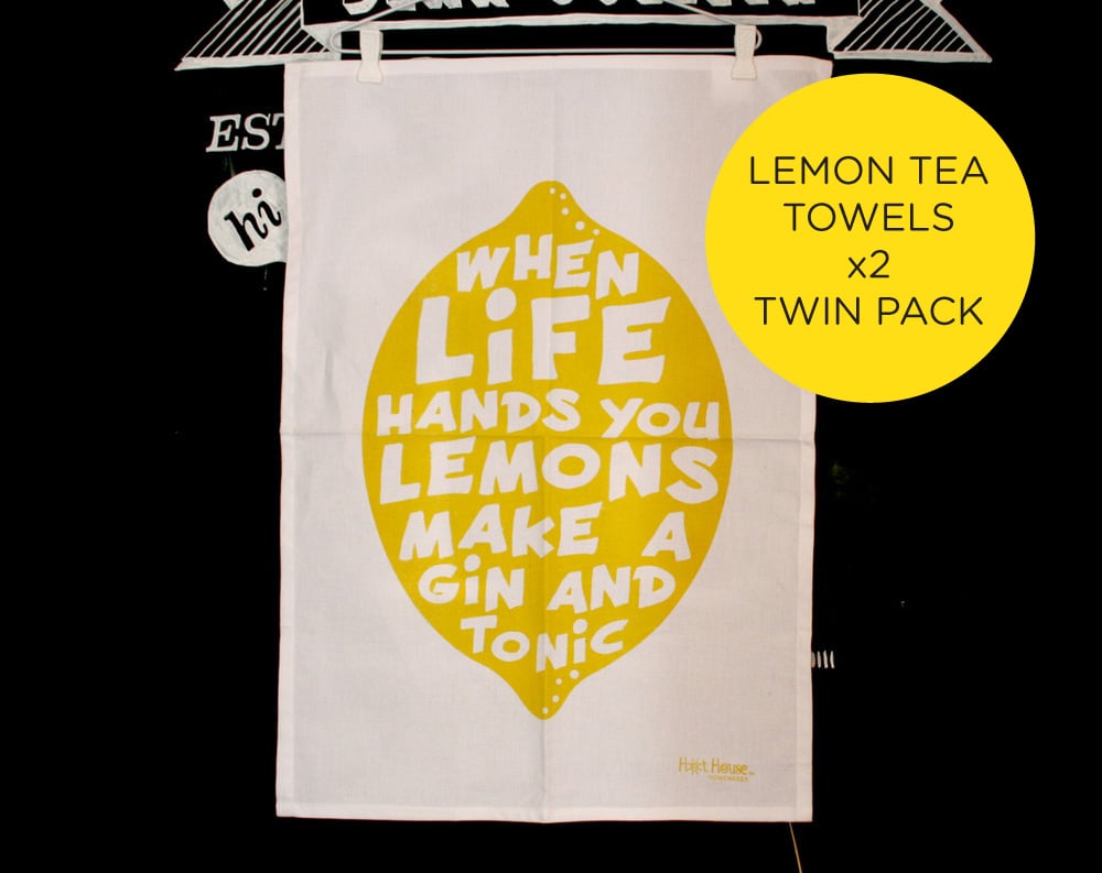 dish towel - twin-pack (yellow)