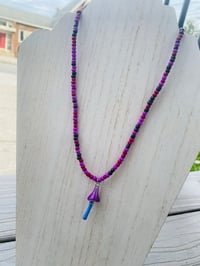 Image 2 of Purple Mushroom Necklace