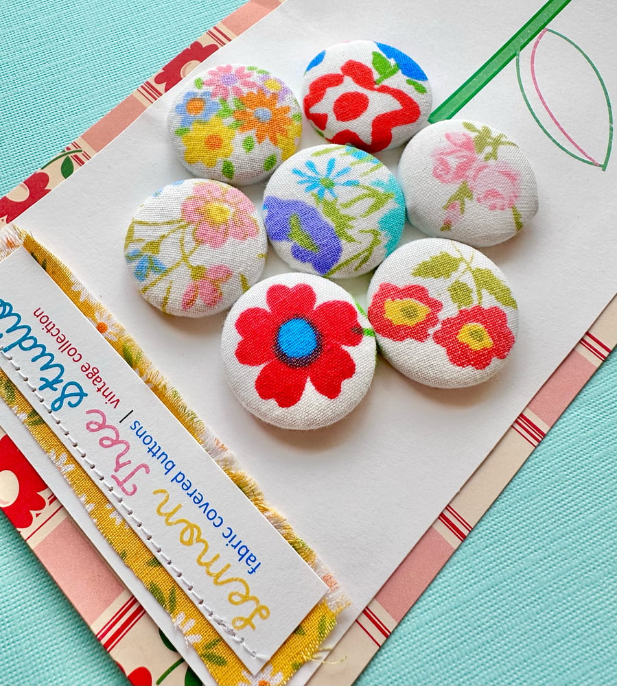 Image of Fabric Covered Buttons - Vintage Collection