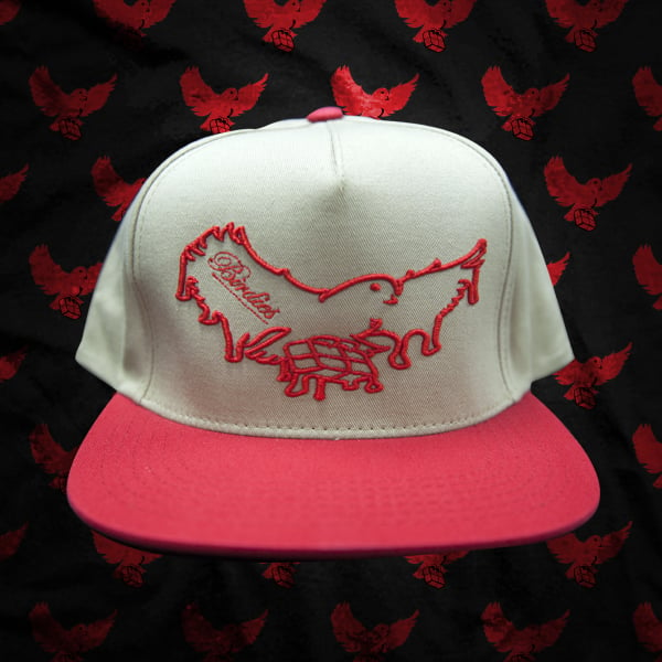 Image of Beige/Red Dripping Snapback