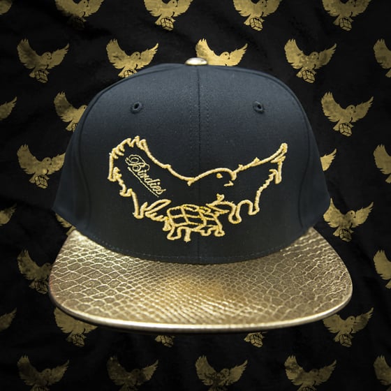 Image of Black/Gold Dripping Snapback