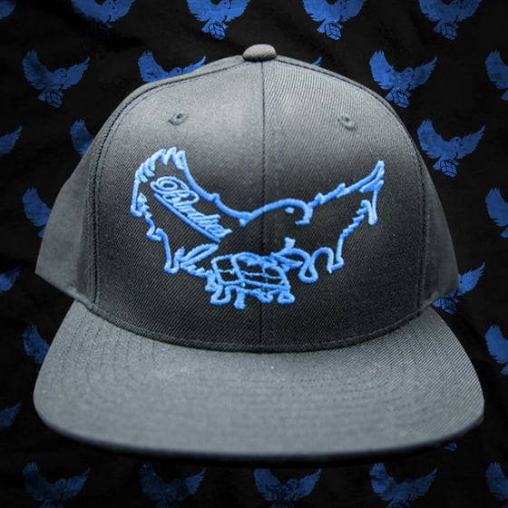 Image of Black/Blue Dripping Snapback