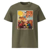 Image 3 of Black Cargo - Contemporary Urban Art Apparel for the Woke -smoke  Unisex organic ribbed neck t-shirt