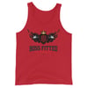 Red and Black Logo Unisex Tank Top