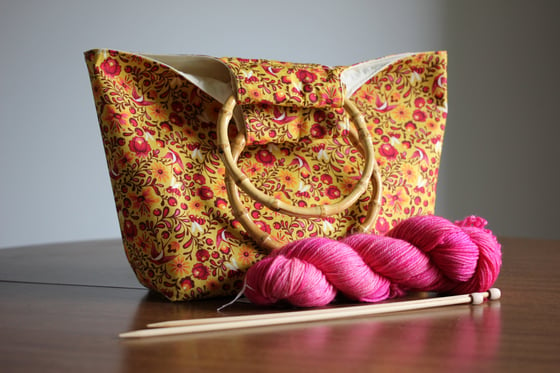 Image of Knitter's Project Bag - birds