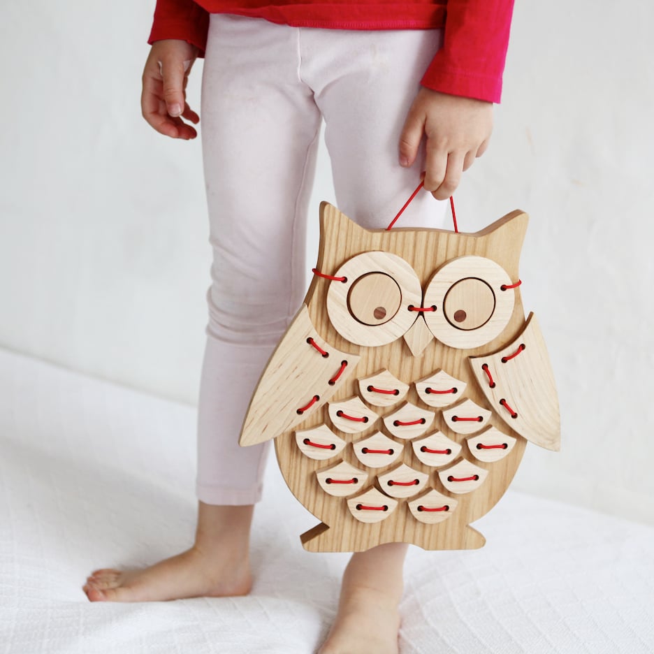 Image of Ollie Bird!™Solid Wood Sewing Puzzle